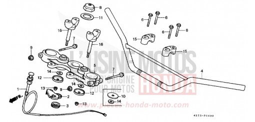 ROHRGRIFF (AUSSER XL125SA,B,C-CM) XL125SB de 1981